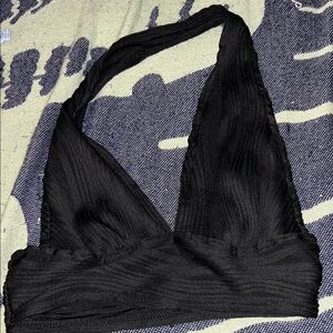 Elegant Black Halter Bralette